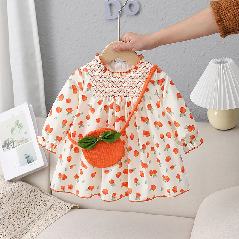 

Baby Dress for Girls Long Sleeve Print Princess Dress Kids 1st Birthday Party Dresses Infant Baby Clothing Vestidos 0-3 Years