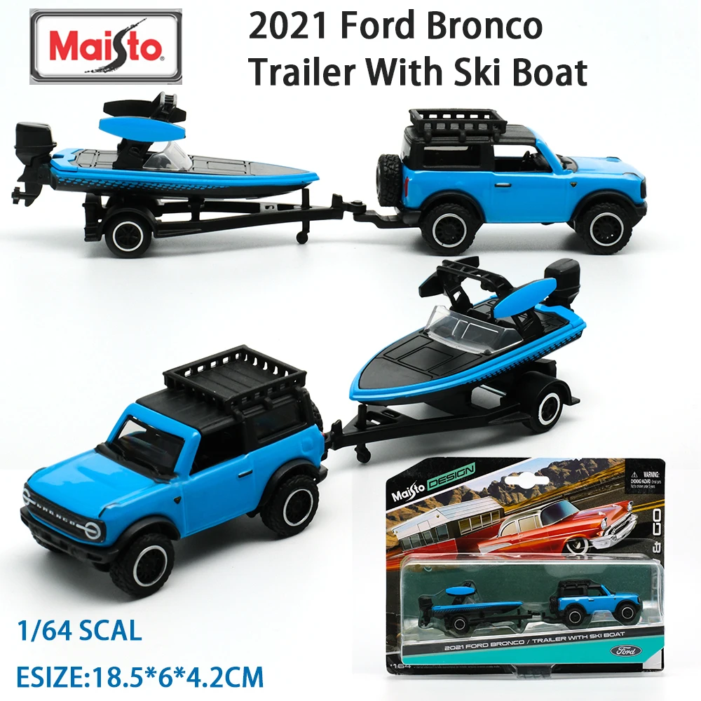 Maisto модель автомобиля из сплава 1:64 пикап Chevrolet Ford со лыжной лодкой Mercury Alameda Blazer Car