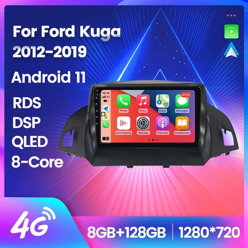 Магнитола на Android 11 с USB мультимедийный видеоплеер для Ford Kuga Escape 2013 2014 2015 2016