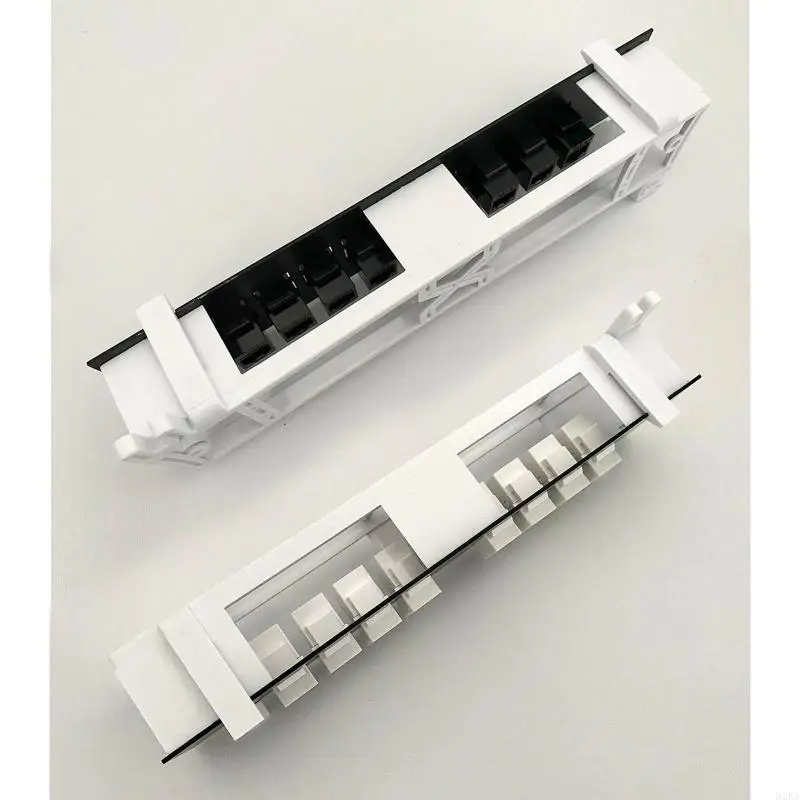 Фото 62KA CAT6 Прямой удлинитель-адаптер 8-портовый Rj45 Cat6 Keystone Coupler Настенная сетка, сетевой настенный кронштейн №1