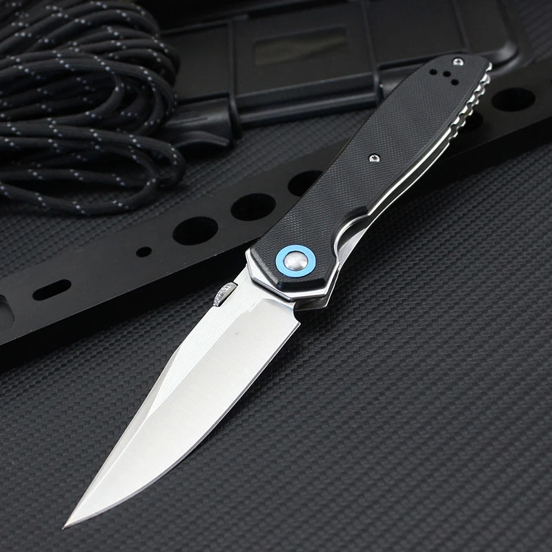 

New High Quality G10 Handle Outdoor Tactical Folding Knife 9cr14mov Blade Camping Safety Defense Pocket Military Knives
