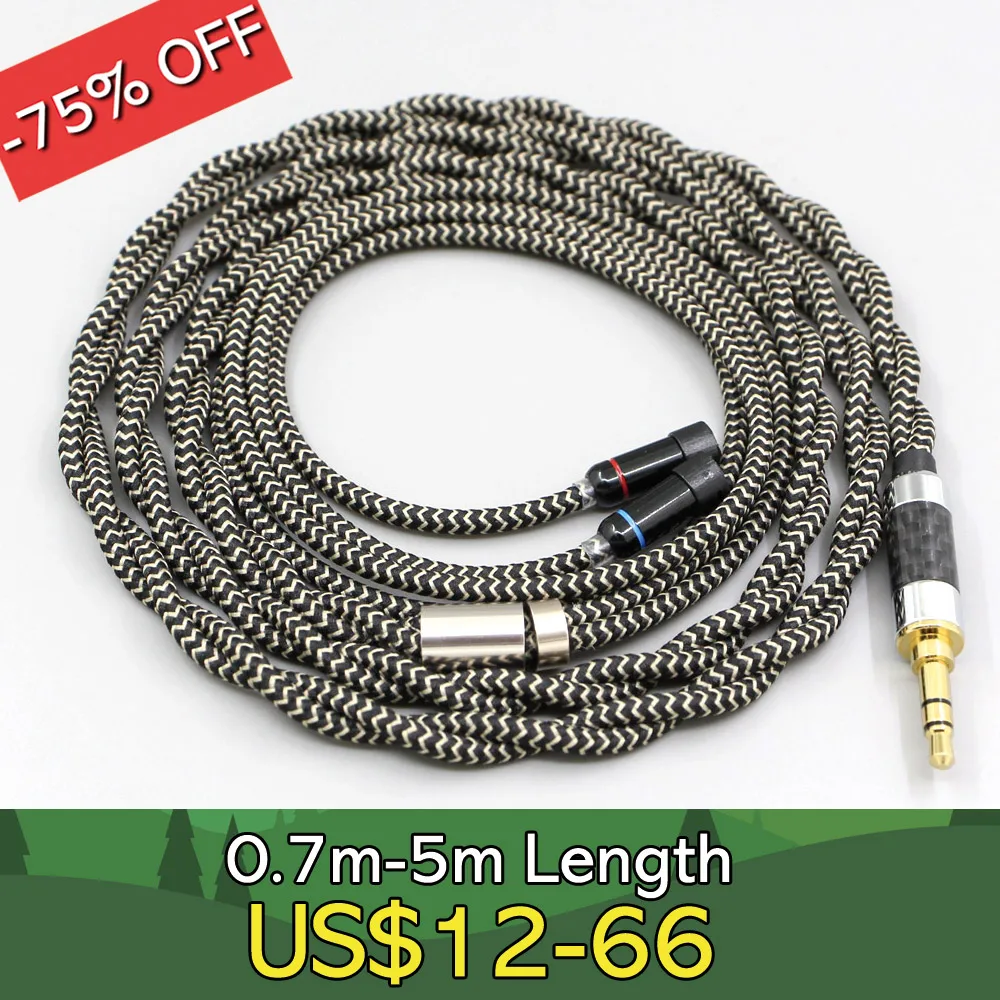 

2 Core 2.8mm Litz OFC Earphone Shield Braided Sleeve Cable For Sennheiser IE8 IE8i IE80 IE80s Metal Pin LN008042