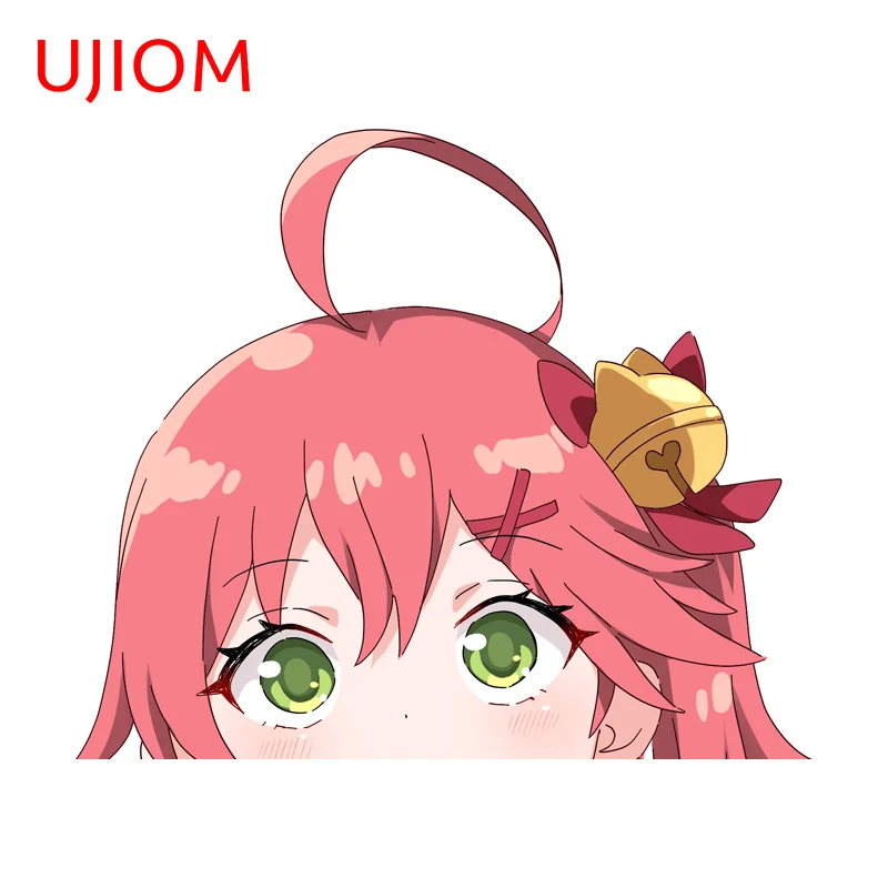 Фото Наклейка на стену UJIOM Hololive Sakura Miko Flipping The Bird, популярная, привлекательная, устойчивая к царапинам, виниловая наклейка для шкафа, прихожей №4