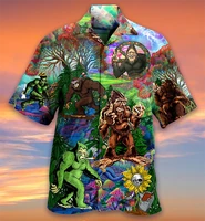 mens shirts short sleeve cuban style oversized hawaiian funny orangutan top 3d printed mens summer vacation