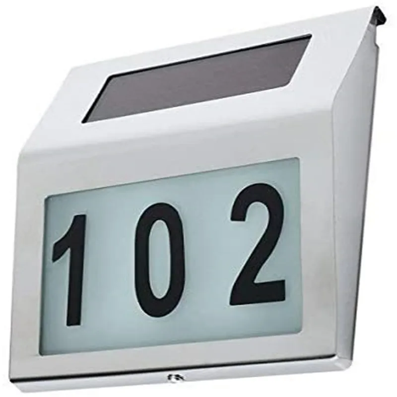 

DIY House Number Personalized nameplate number Solar Lamp With LED House Number Lamp Outdoor