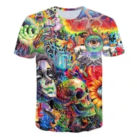 summer new mens casual personality t shirt hip hop funny short sleeved 3d printing round neck high quality top t shirt 6xl