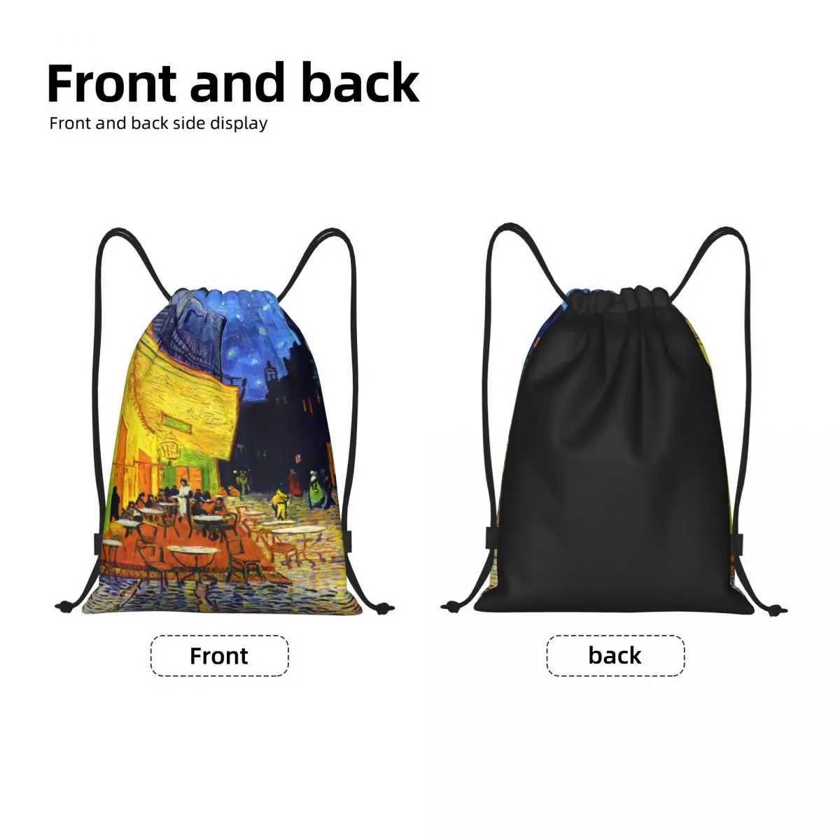 Рюкзак на шнурке для кафе террасы в ночное время спортивная сумка тренажерного