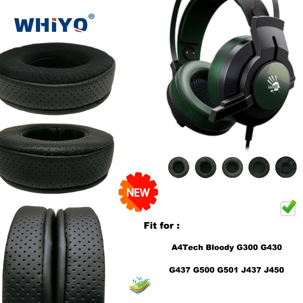 

New upgrade Replacement Ear Pads for A4Tech Bloody G300 G430 G437 G500 G501 J437 J450 Headset Parts Leather Cushion Earmuff