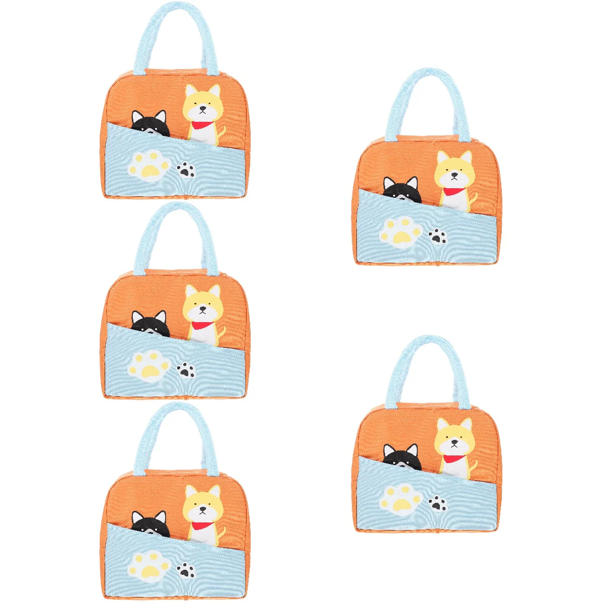 

5x Portable Multi-use Reusable Lunch Bag Bento Box Household Lunch Bag Storage Bag for Student Lunch Home