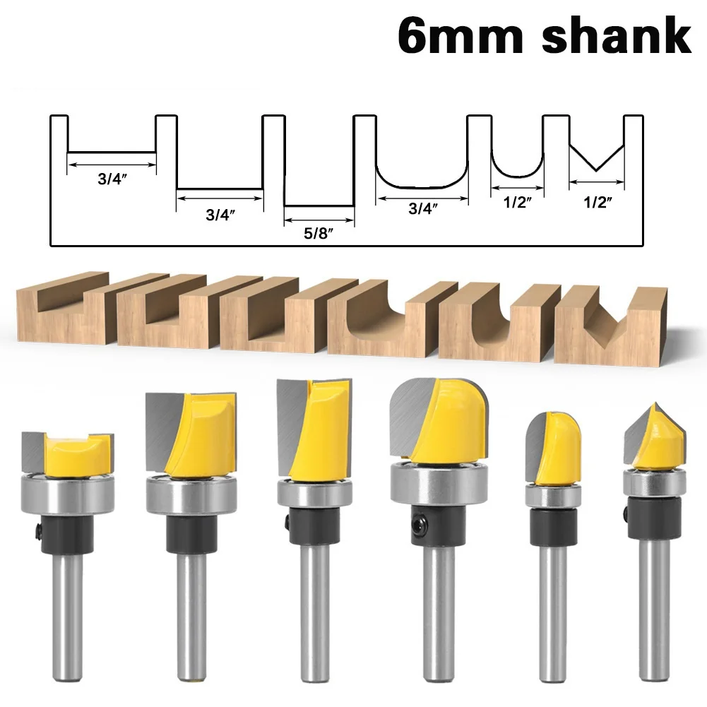 

Концевая фреза с узором хвостовика 6 мм, 1 шт.