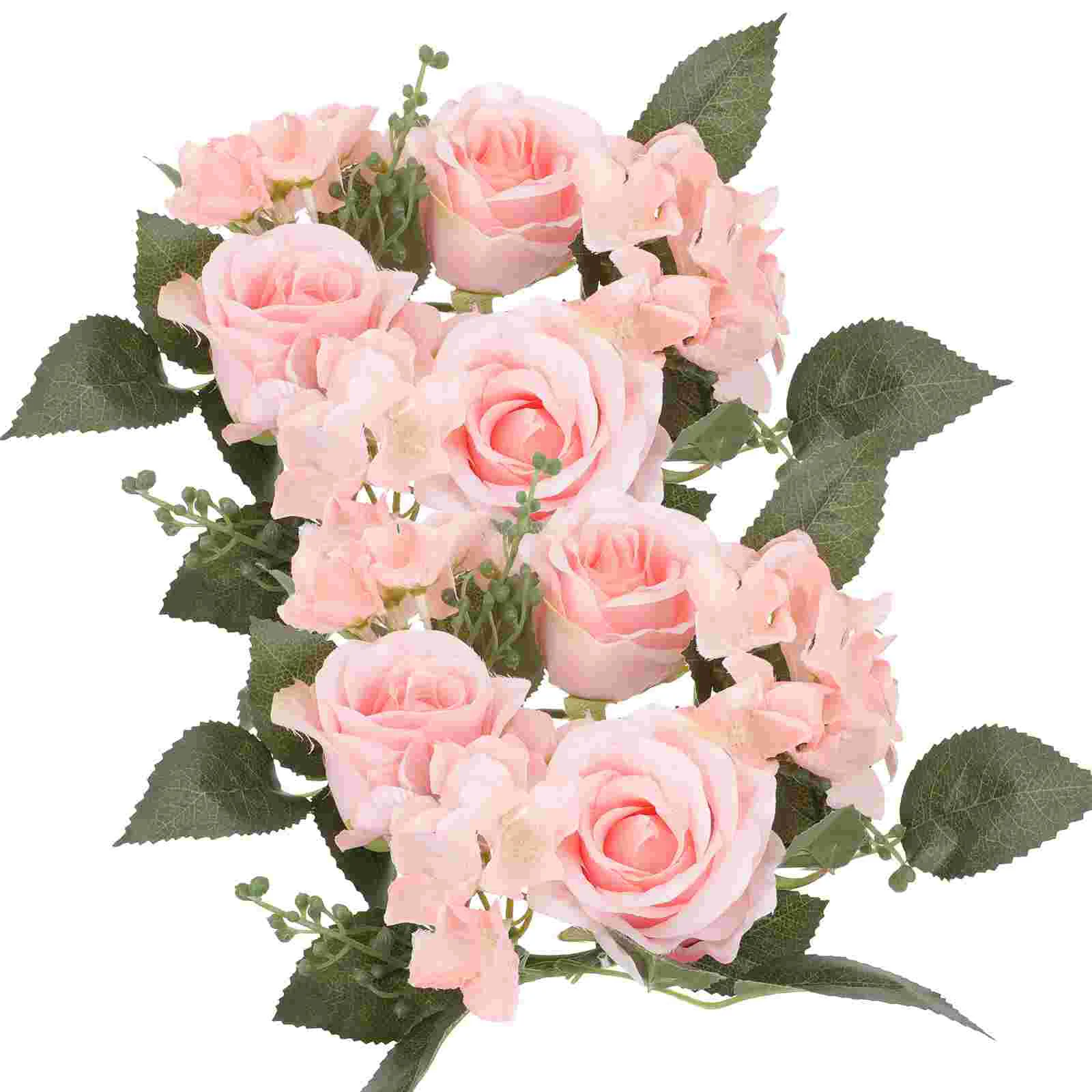 

Wreath Rose Wedding Flower Artificial Party Rings Wreaths Props Layout Decoration Banquet Tabletop Simulation Pillars