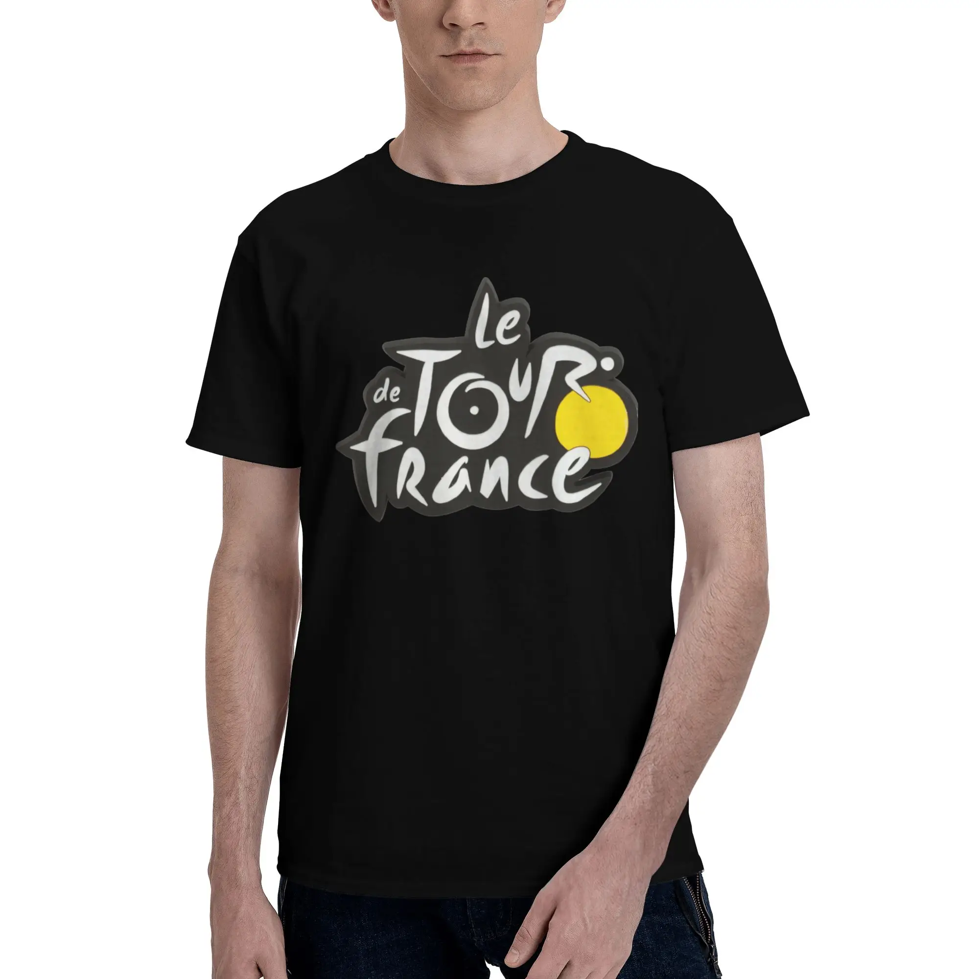 Фото Футболка из 100% хлопка с графическим рисунком Tour Of France, футболки Tour Of France для мужчин №1