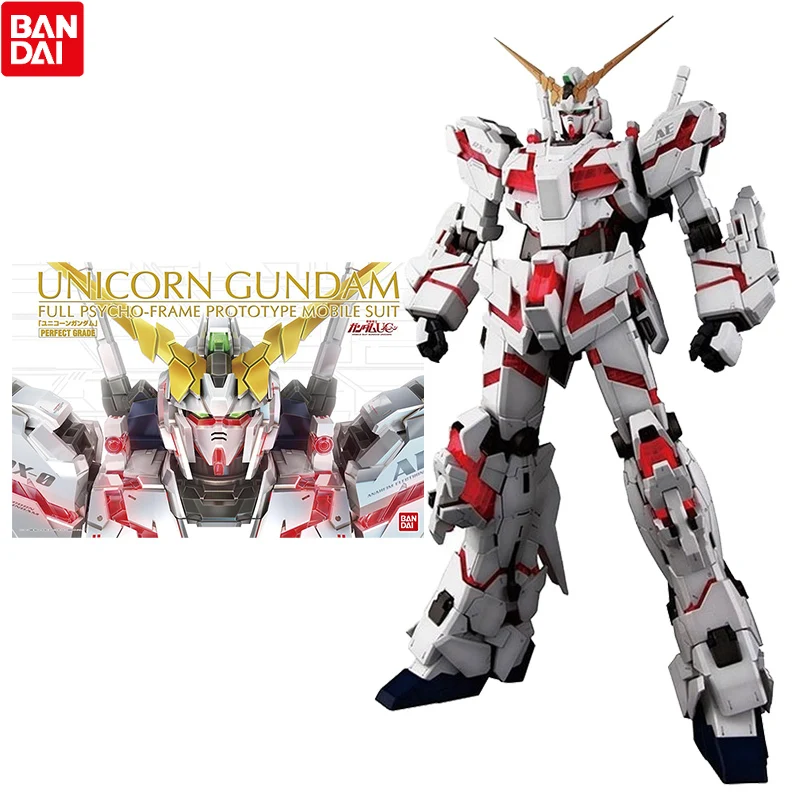 

Bandai Gundam Model Kit Anime Figure PG 1/60 RX-0 UNICORN Gundam Genuine Gunpla Model Anime Action Figure Toys for Children