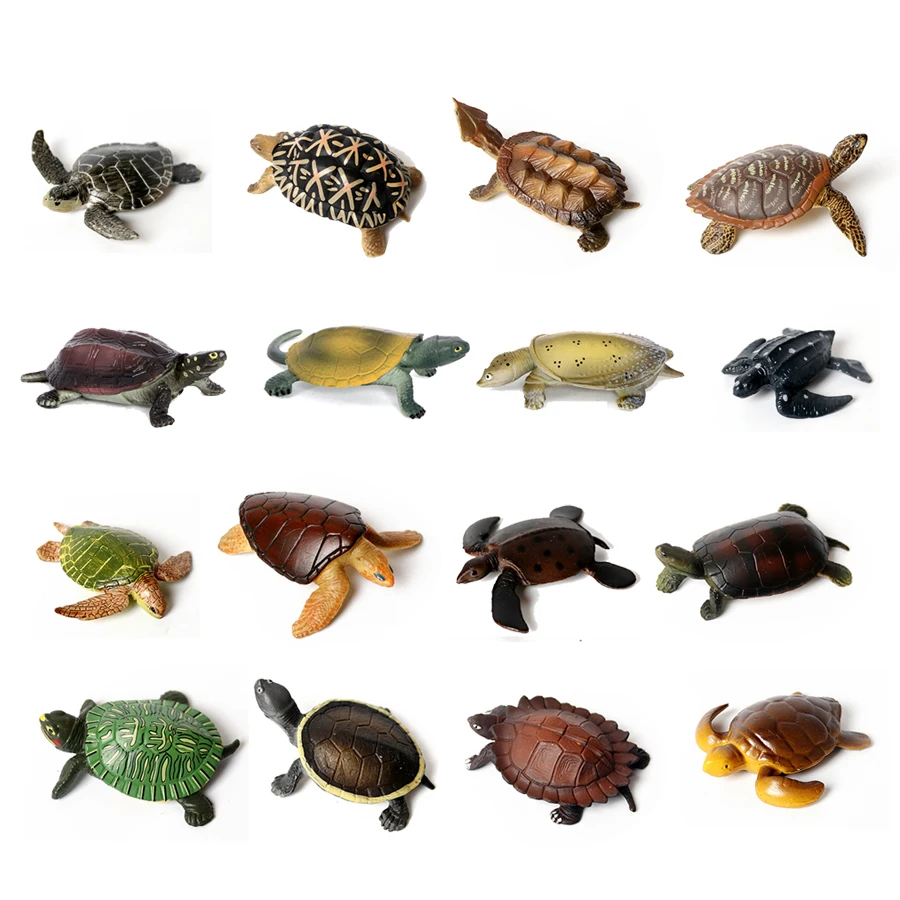 Realistic Miniatures Marine Life Sea Turtle Model Ocean Animal Tortoise Figurines Aquarium Decoration Fish Tank Accessories Toys