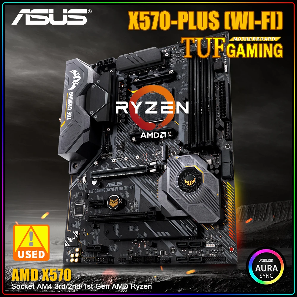 

ASUS TUF GAMING X570-PLUS (WI-FI) Motherboard HDMI 8×SATA III PCI-E 4.0 DDR4 128GB Socket AM4 Motherboard for Ryzen 5 5600 5600G