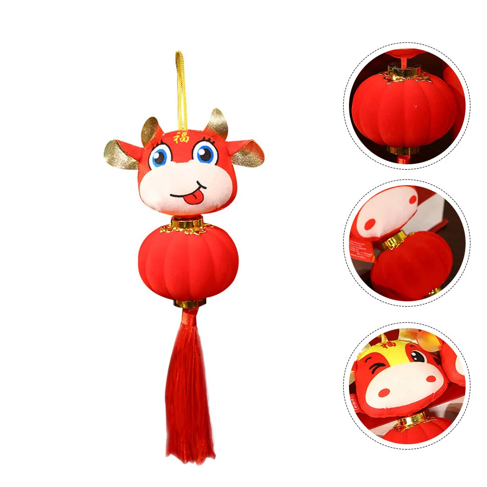 

1pc New Year Mascot Zodiac Ox Pendant Cattle New Year Decor for Girl Boy Child