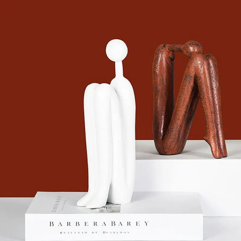 

Abstract Sculptures Home Decor Resin Figures Bookshelf Decor Collectible Figurines Modern Art Statue Ornament Coffee Shelf