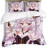 beautiful sexy girls bedding set azur lane bed quilt cover japan cartoon anime duvet cover 3d for bedroom bed line no sheets