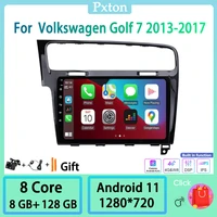 pxton android 11 0 car radio stereo multimedia player for volkswagen golf 7 2013 2017 wifi carplay android auto gps nav bt 8128