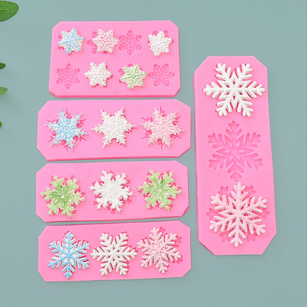

3D Christmas Decorations Snowflake Shape Silicone Mold Party DIY Chocolate Fudge Baking Cake Decorating Tool Chocolate Cake Mold