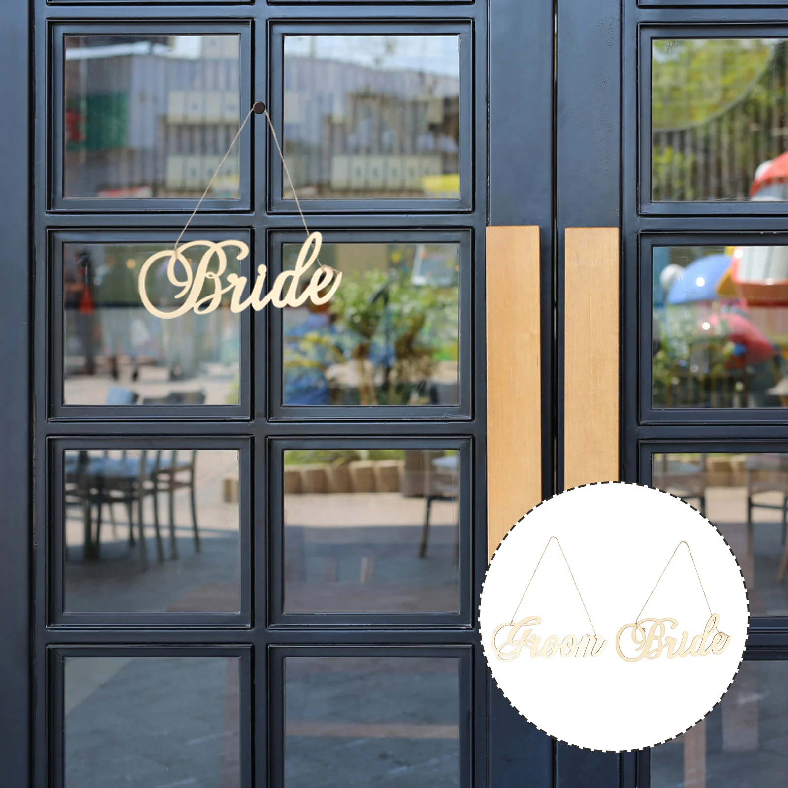 

Easter Listing Bride Groom Signs Wedding Wooden Ornament Party Decor Hanging Bridal Decorations