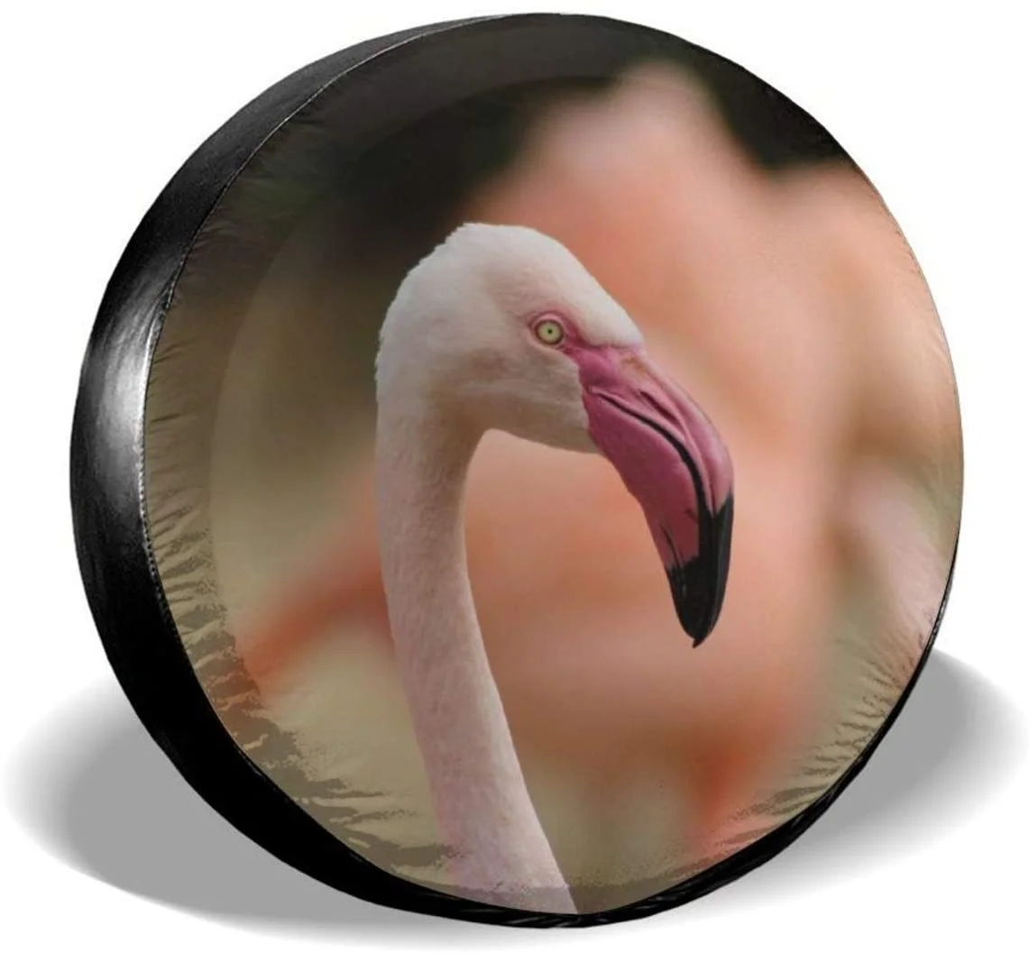 

Animals Flamingos Spare Wheel Tire Cover Polyester Universal Wheel Covers 15 Inch for Trailer Rv SUV Truck Camper Travel Trailer