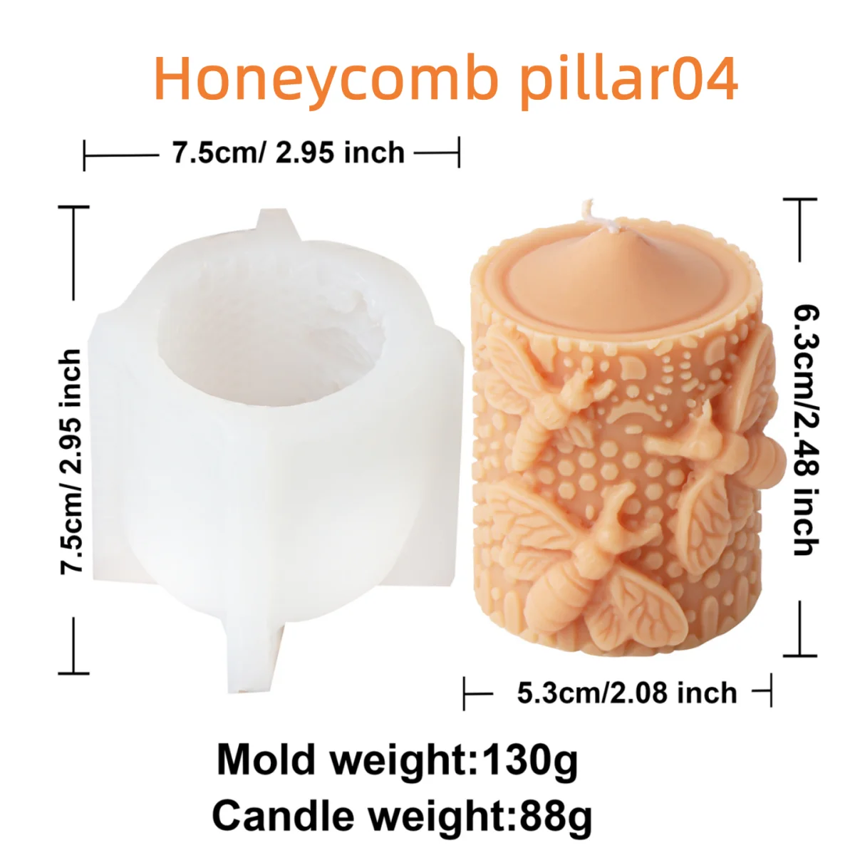 Силиконовая 3D пчелиная сотовая форма для свечей домашнего использования