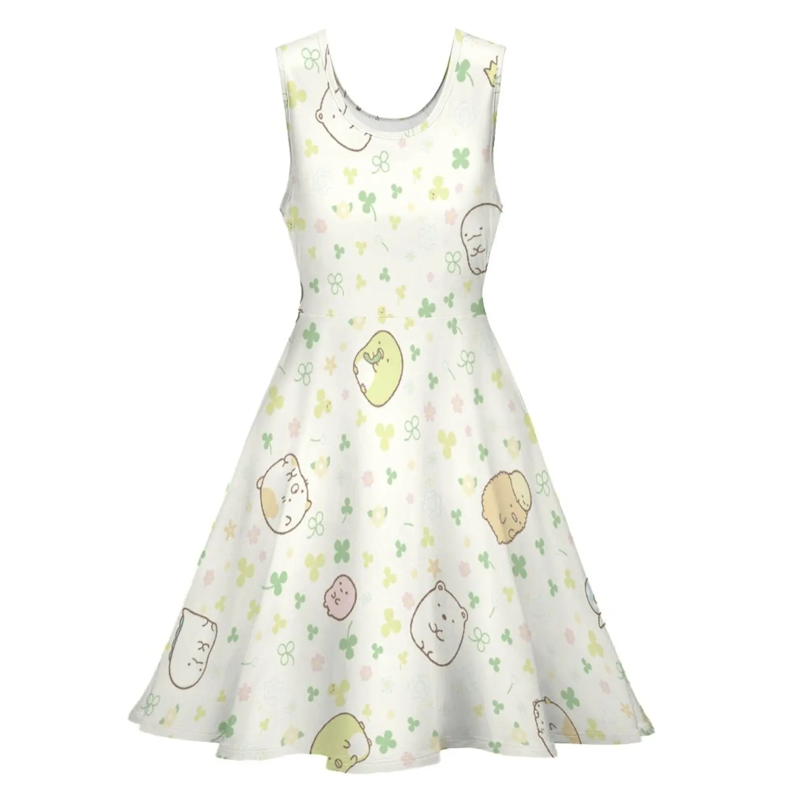 

2022 new summer women's dress fashion elegant floral skirt printing unique Y2K style A-shaped evening dress seaside dress