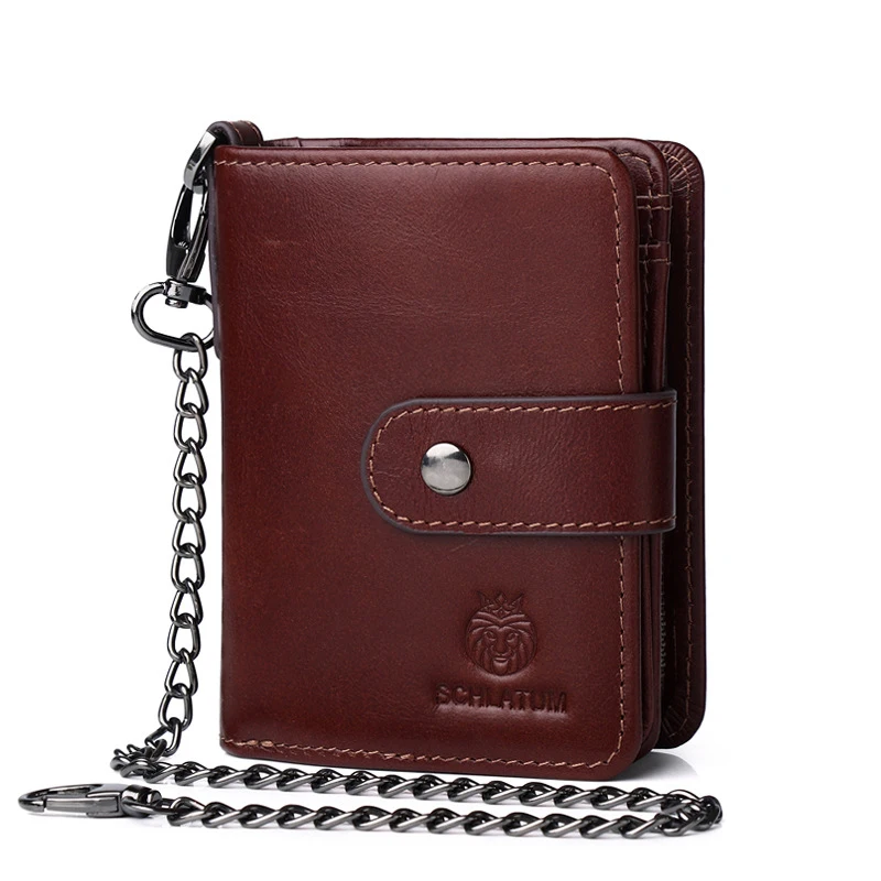 Leather Short Purse Fashion Zipper RFID New Style Multifunction Credit Business Card Holder Mens Wallet