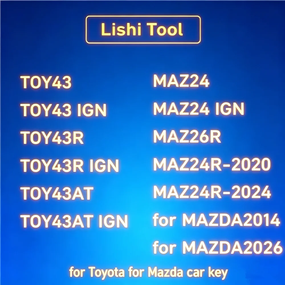 Фото Новый инструмент Lishi для MAZ24, MAZ26R, MAZ24R-2020, MAZ24R-2024, MAZDA2014, MAZDA2024-SM, TOY2025, TOY43, TOY43R, TOY43AT, а также для Toyota №2