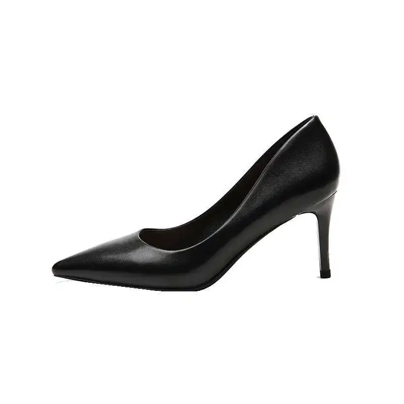 

Туфли-лодочки женские на высоком каблуке, офисные базовые туфли на шпильке, брендовые, заостренный носок, черные, розовые, зеленые, весна 2023