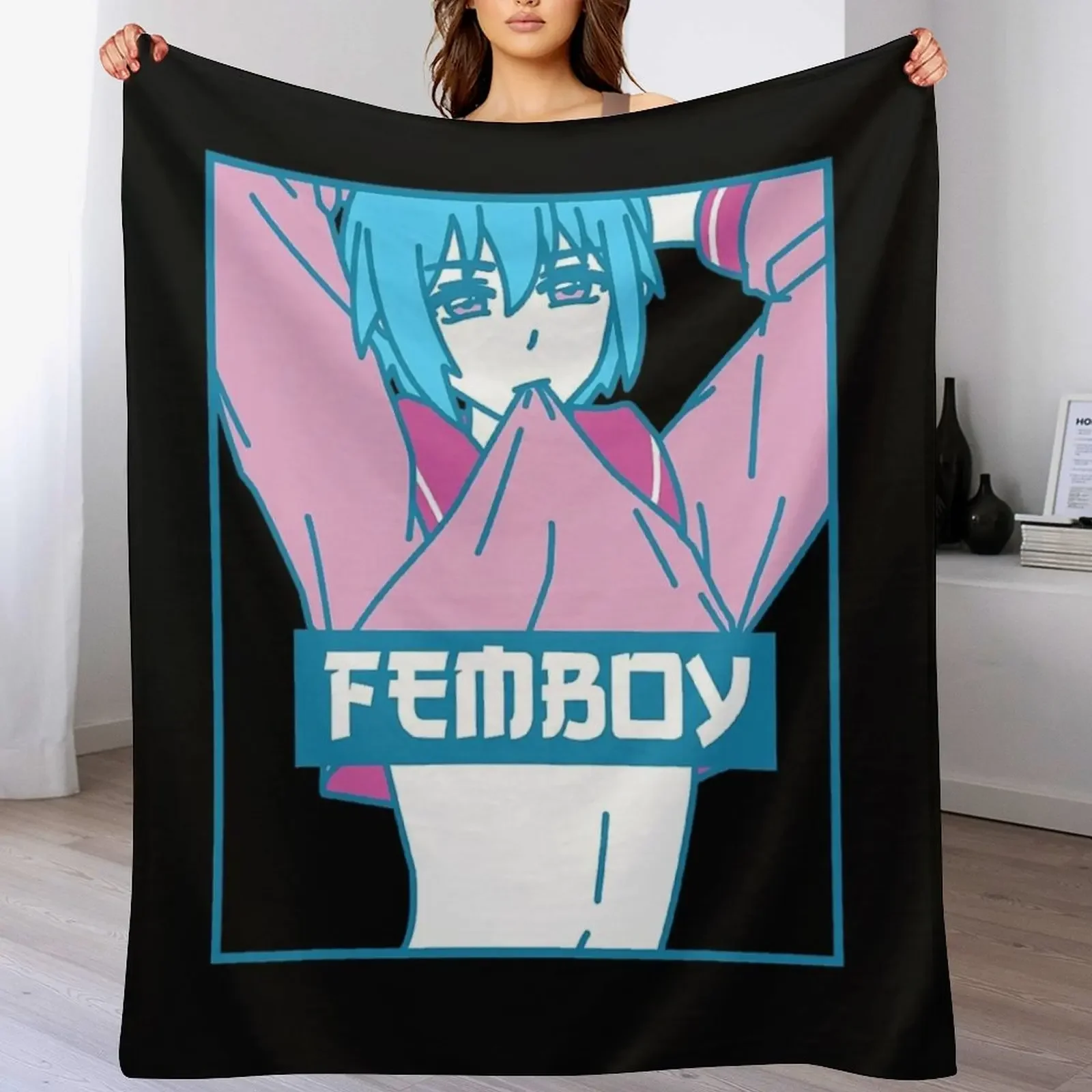 Мягкое плюшевое одеяло Femboy