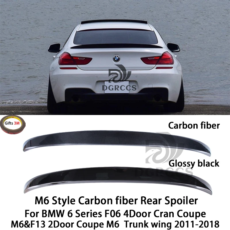 Фото Задний спойлер из углеродного волокна для BMW 6 серий F06, 4 двери, крыло купе M6 и F13, 2 двери купе M6 M6, 2011-2018 №1