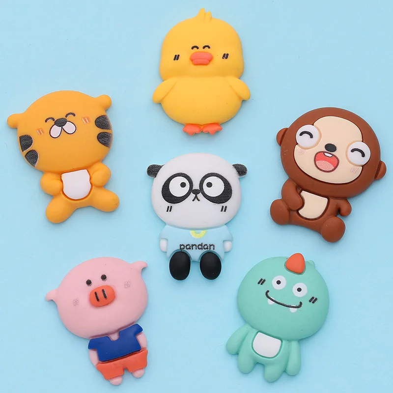 

Бесплатная доставка, 60 шт./лот, новые милые полимерные мини-Мультяшные заколки для волос с плоской задней стороной из смолы, аксессуары для у...