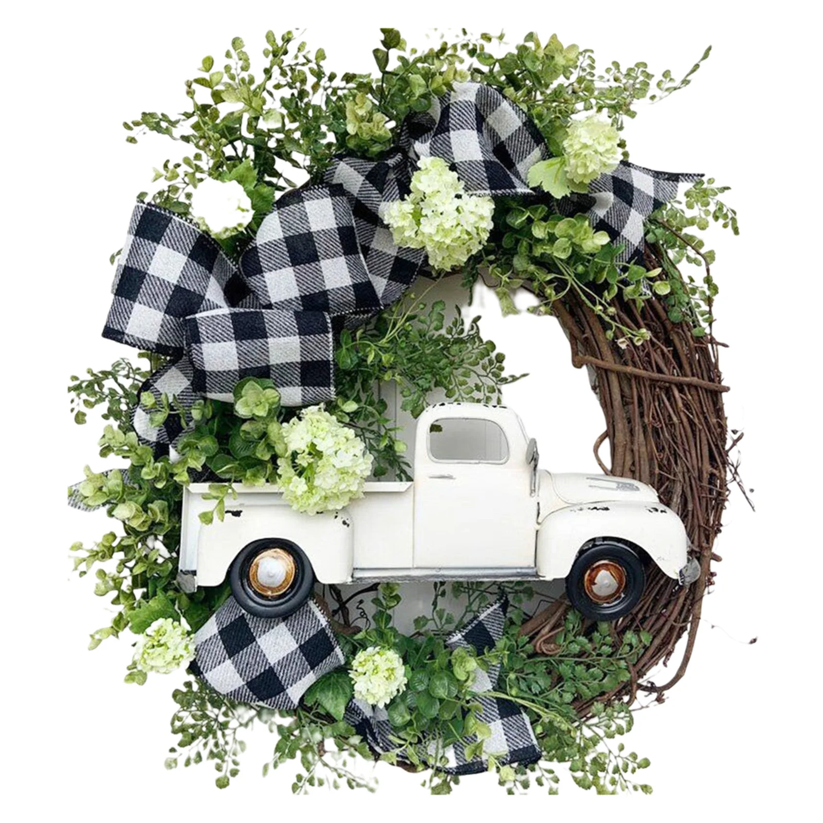 

Рождественский венок в деревенском стиле, праздничный висячий венок для двери, подарки для друзей и семьи