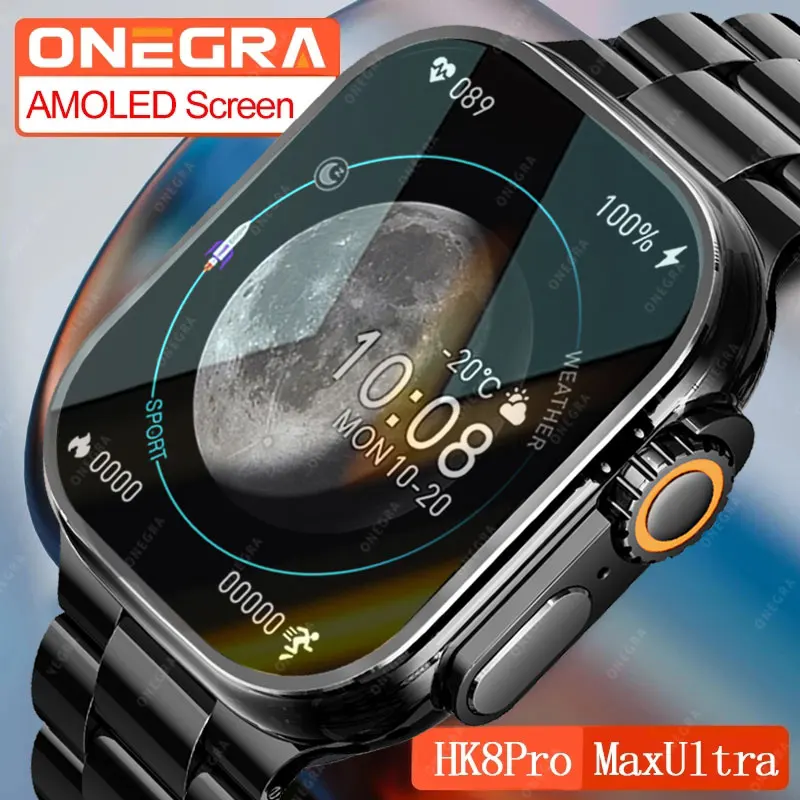 

2023 New Men'Smart Watch HK8 Pro Max AMOLED HD Screen High Refresh Women'Smart Watch IP68 Waterproof Support Bluetooth Call NFC.