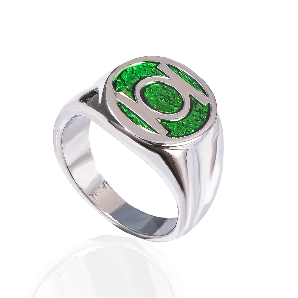 

Comics Super Hero Ring Green Lantern Rings Movie Same Popular Jewelry Men Women Party Dating Jewellery Wholesale Festival Gift