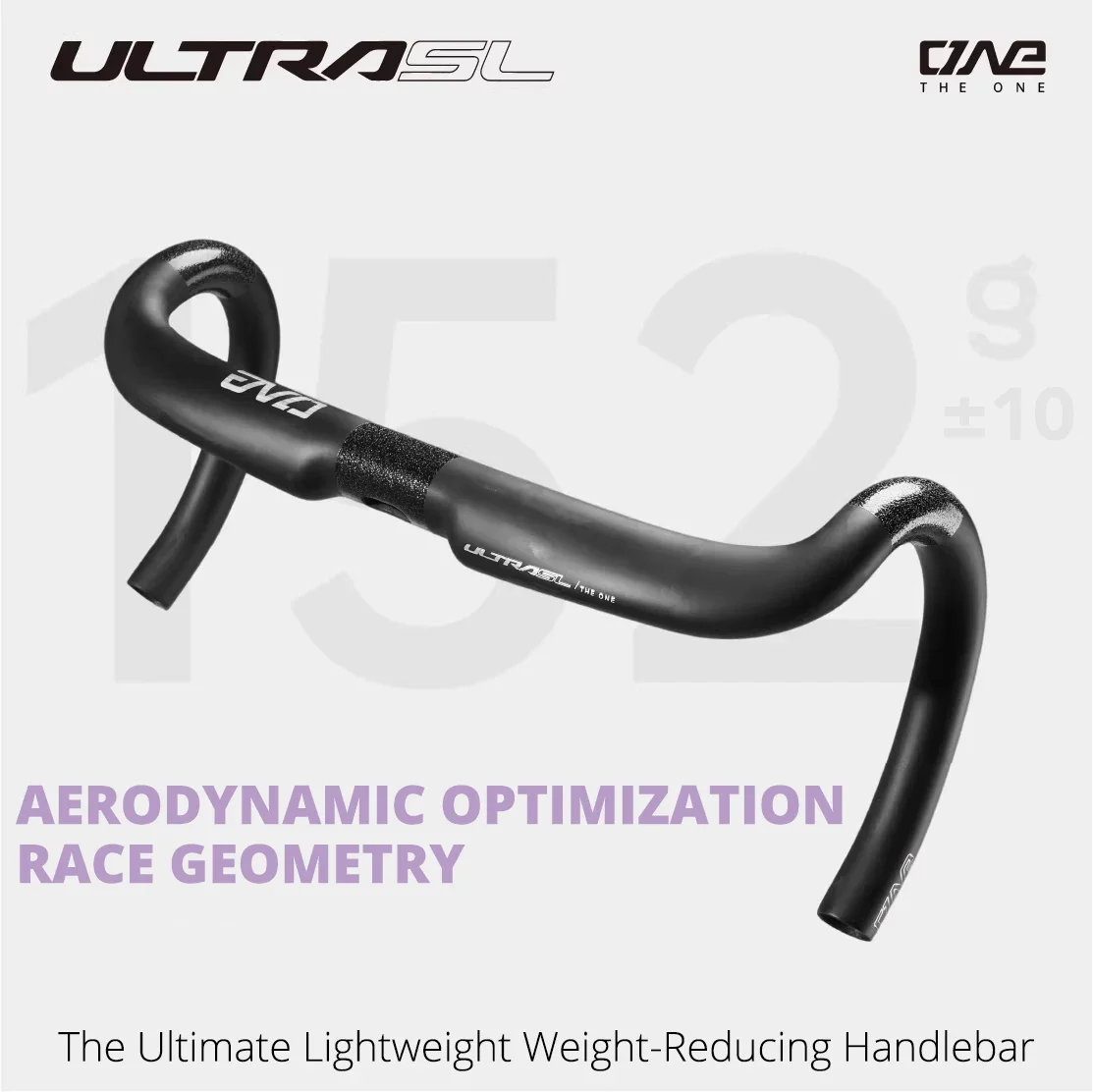 Руль шоссейный THE ONE ULTRA SL Carbon, 152+-10г, T1000, сверхлегкий, с полной внутренней проводкой, для шоссейных велосипедов, минималистичный дизайн (art.: 3920dcbe11eb2) - 3920dcbe11eb2