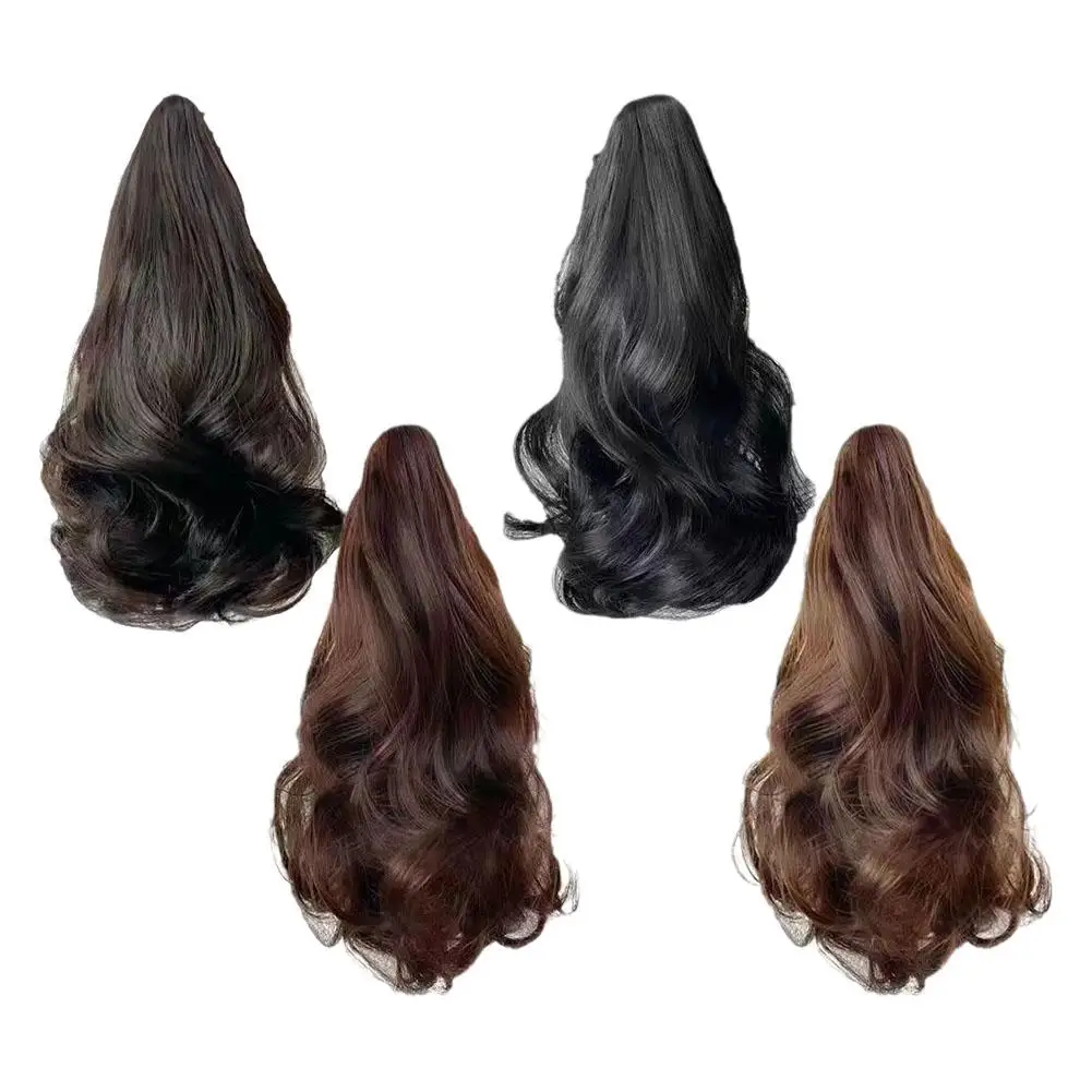 Парик из синтетических волос с большими волнами короткие вьющиеся конский хвост