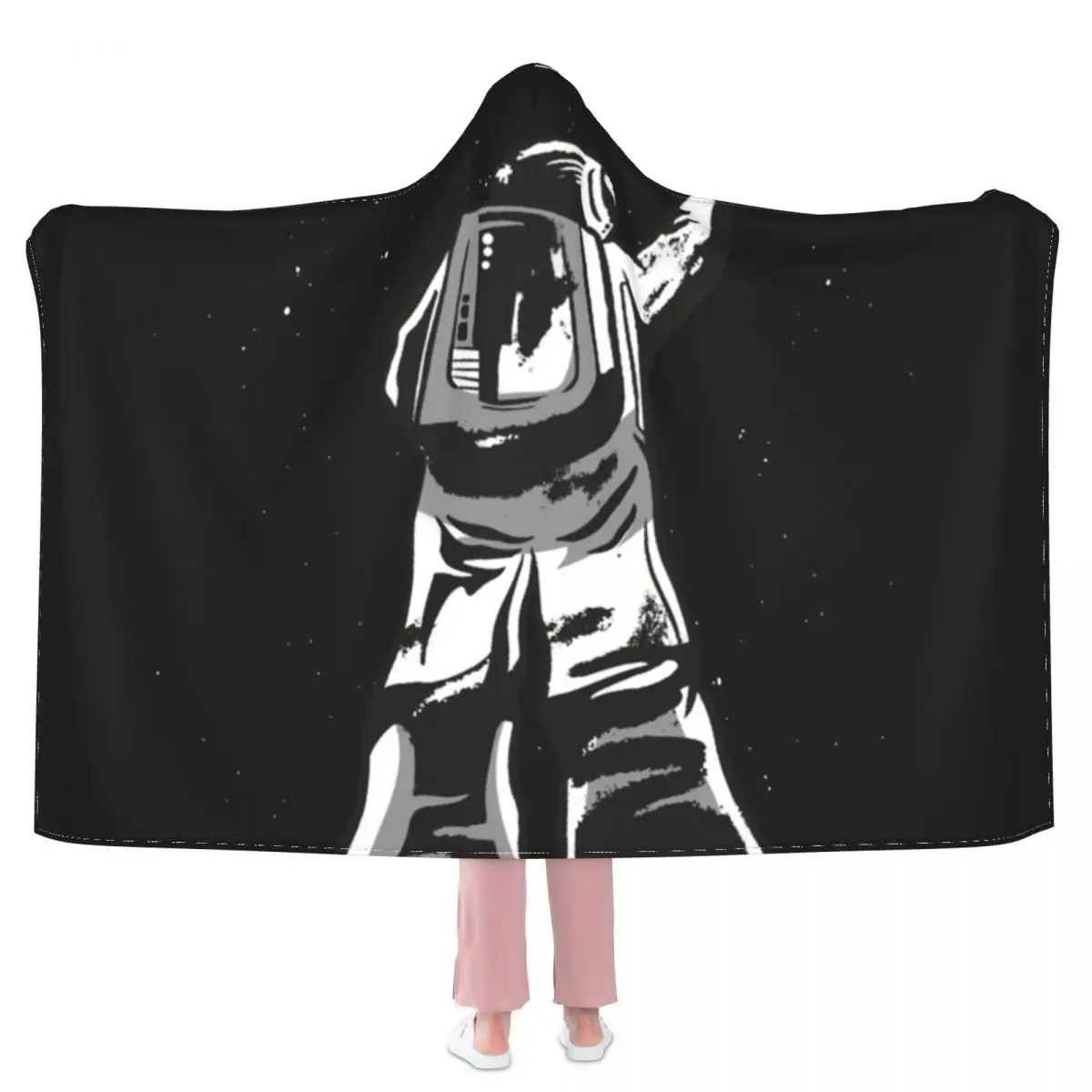 

Balloon Moon Astronaut Space Blanket Career Fashion Decorative With Hood Bedspread Fleece Summer Super Soft Blanket