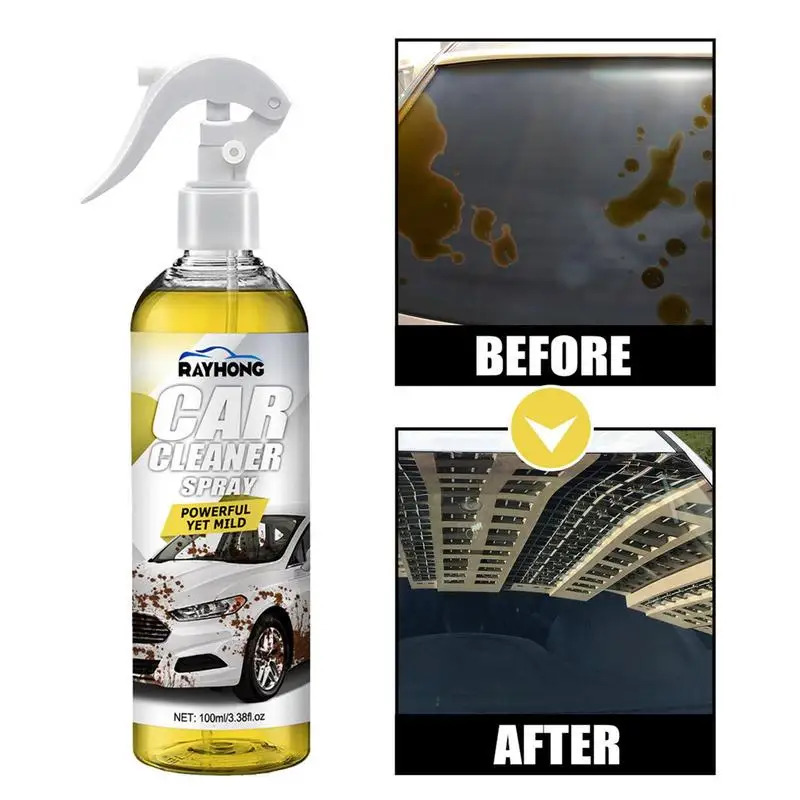 100ml Multipurpose Car Seat Leather Glass Cleaner Car Dust & Dirt Cleaner Spray for Home Garage Cars Trucks SUVs Easy To Use