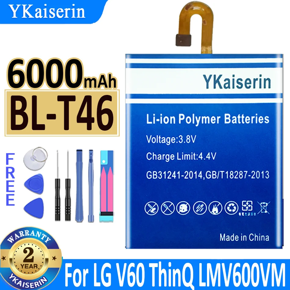 

6000mAh YKaiserin Battery New BL-T46 Battery for LG V60 ThinQ LMV600VM V600VM V600QM5 Phone Batteria Batterij + Tracking Number