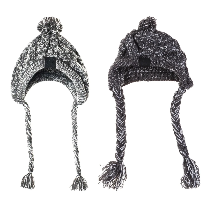

Winter Warm Dog Hat Windproof Puffy Ball Pet Headgear for Small Medium French Bulldog Knitted