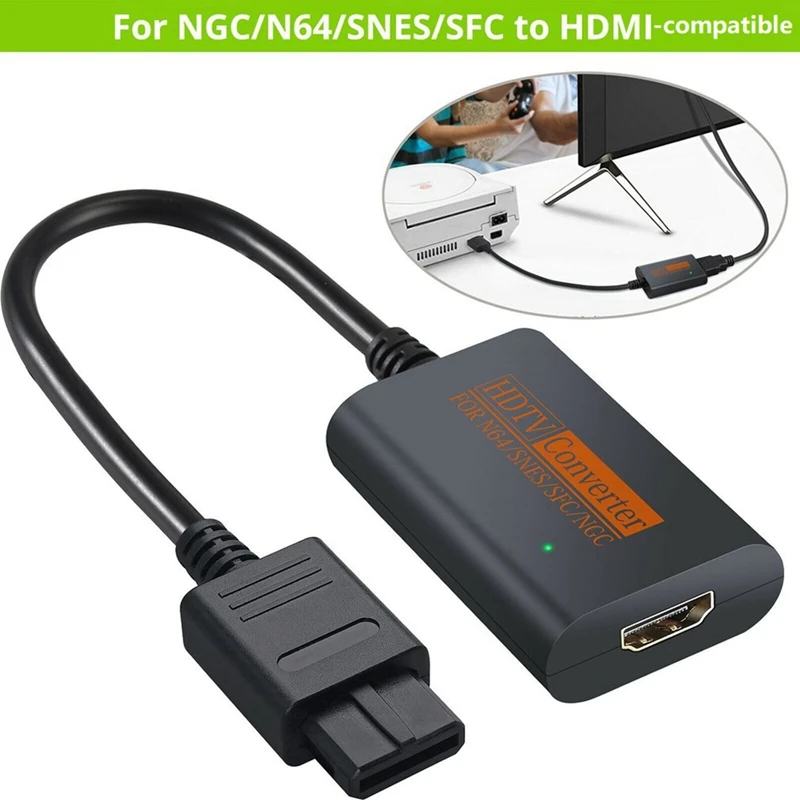 

Преобразователь N64 в HDMI-совместимый преобразователь HD игровой консоли преобразователь для игровой консоли Nintendo64 N64/SNES/SFC/NGC