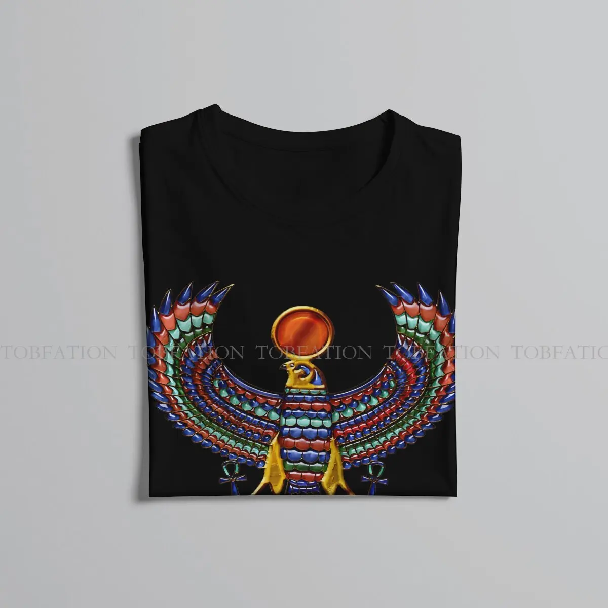 Новинка футболки God Horus с рисунком древнего египетского символа мужские топы из