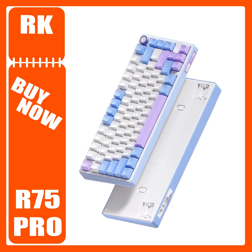 Механическая клавиатура Rk R75 Pro трехрежимная многофункциональная ручка