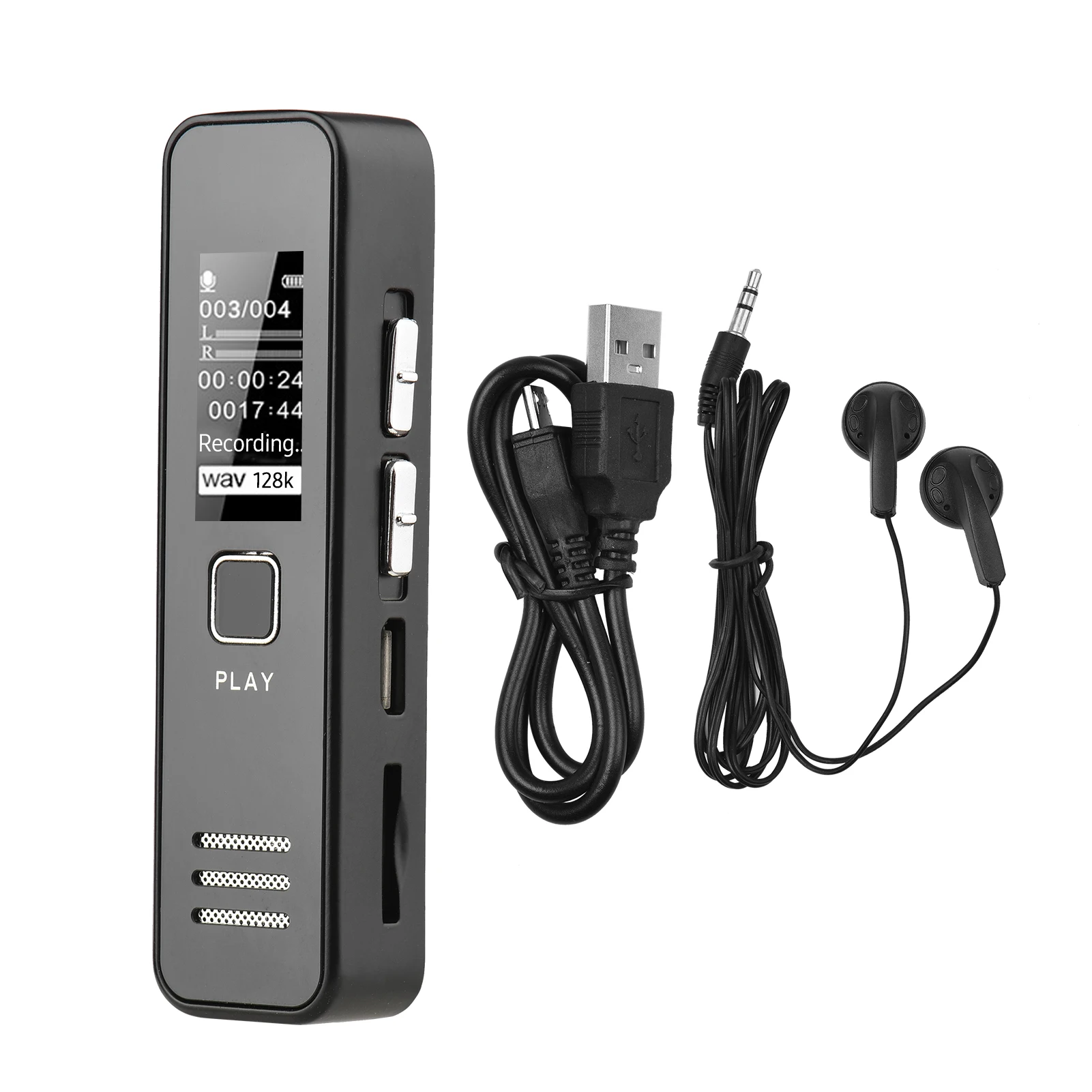 

Digital Voice Recorder 128GB Voice Recording Device 32-1536KBPS for Lecture Meeting Interview Business Talk Audio