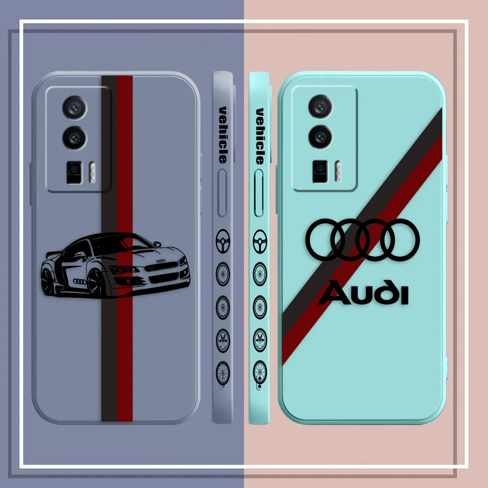 Case For Redmi K60E K60 K50 K40S K40 K30 K20 12C 10C 9A 9 10X 10A 10 Pro 4G 5G Gaming Case Fundas Cqoues Shell Sports Car A-Audi