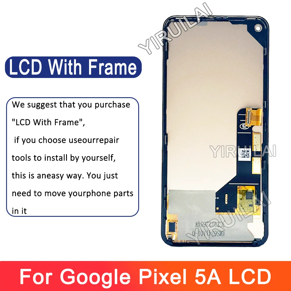 Фото 6,34 ''TFT для Google Pixel 5A протестировано для Google Pixel 5A 5G G1F8F G4S1M Замена преобразователя сенсорного экрана ЖК-дисплея в сборе №2