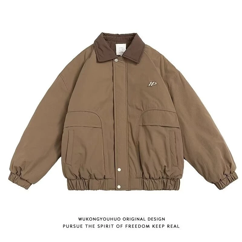 Куртка-бомбер в стиле ретро для мужчин и женщин свободная мотоциклетная куртка